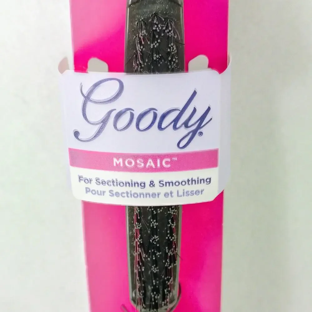 Goody Mosaic Smoothing Sectioning Hair Brush Edges Finish Long Tail 04822 NEW